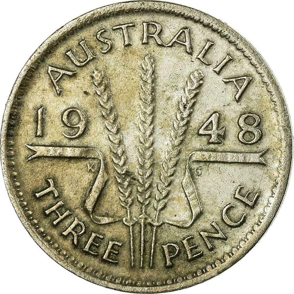 Australia | 3 Pence Coin | Wheat | Km:37A | 1947 - 1948