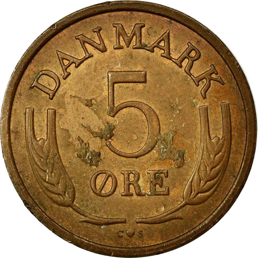 Denmark | 5 Ore Coin | Monogram | Km:848 | 1960 - 1972
