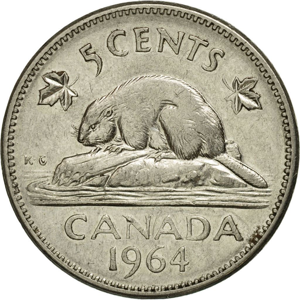 Canada | 5 Cents Coin | Nickel | 1st portrait; round | KM:57 | 1963-1964