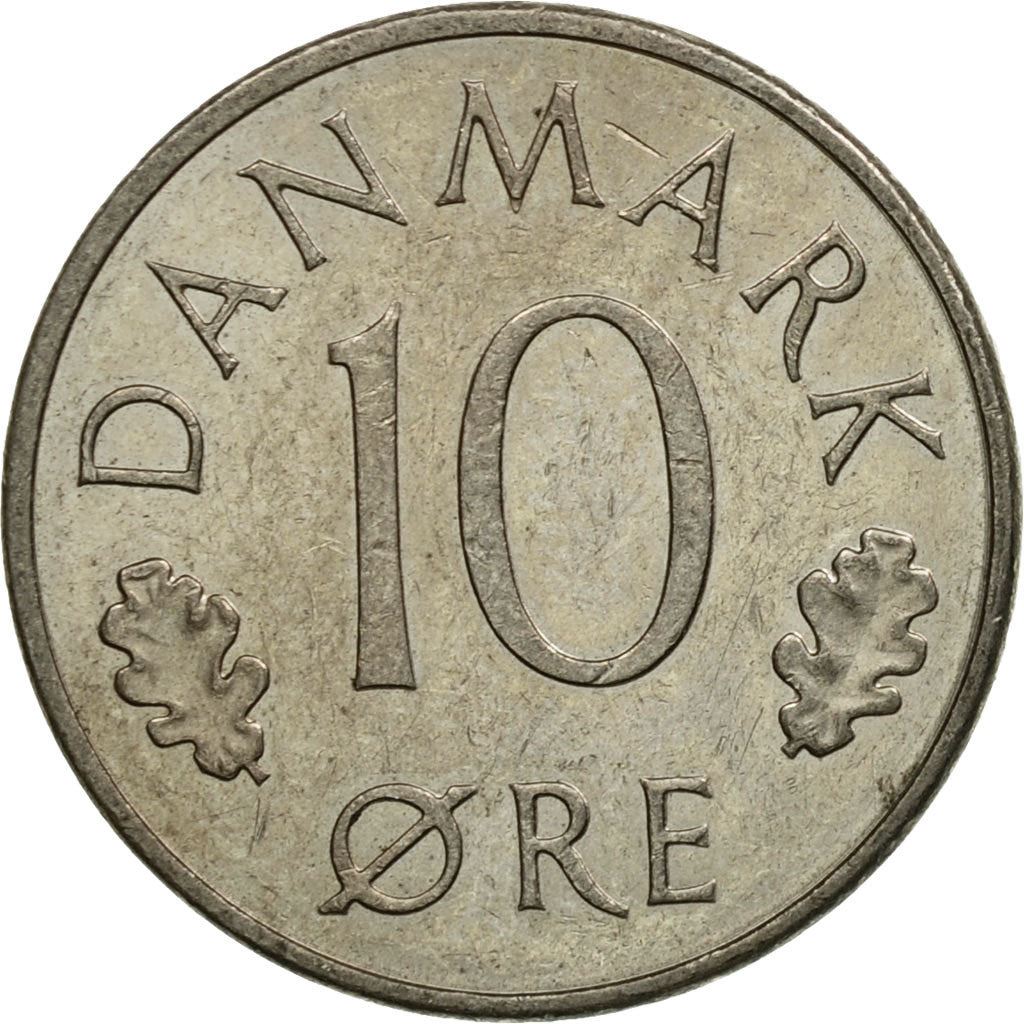 Denmark | 10 Ore Coin | Monogram | Km:860 | 1973 - 1988
