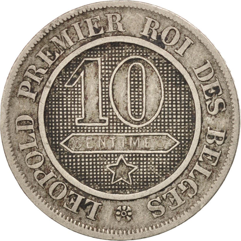 Belgien | 10 centimes-mønt | Léopold I | Kobbernikkel | KM:22 | 1861-1864