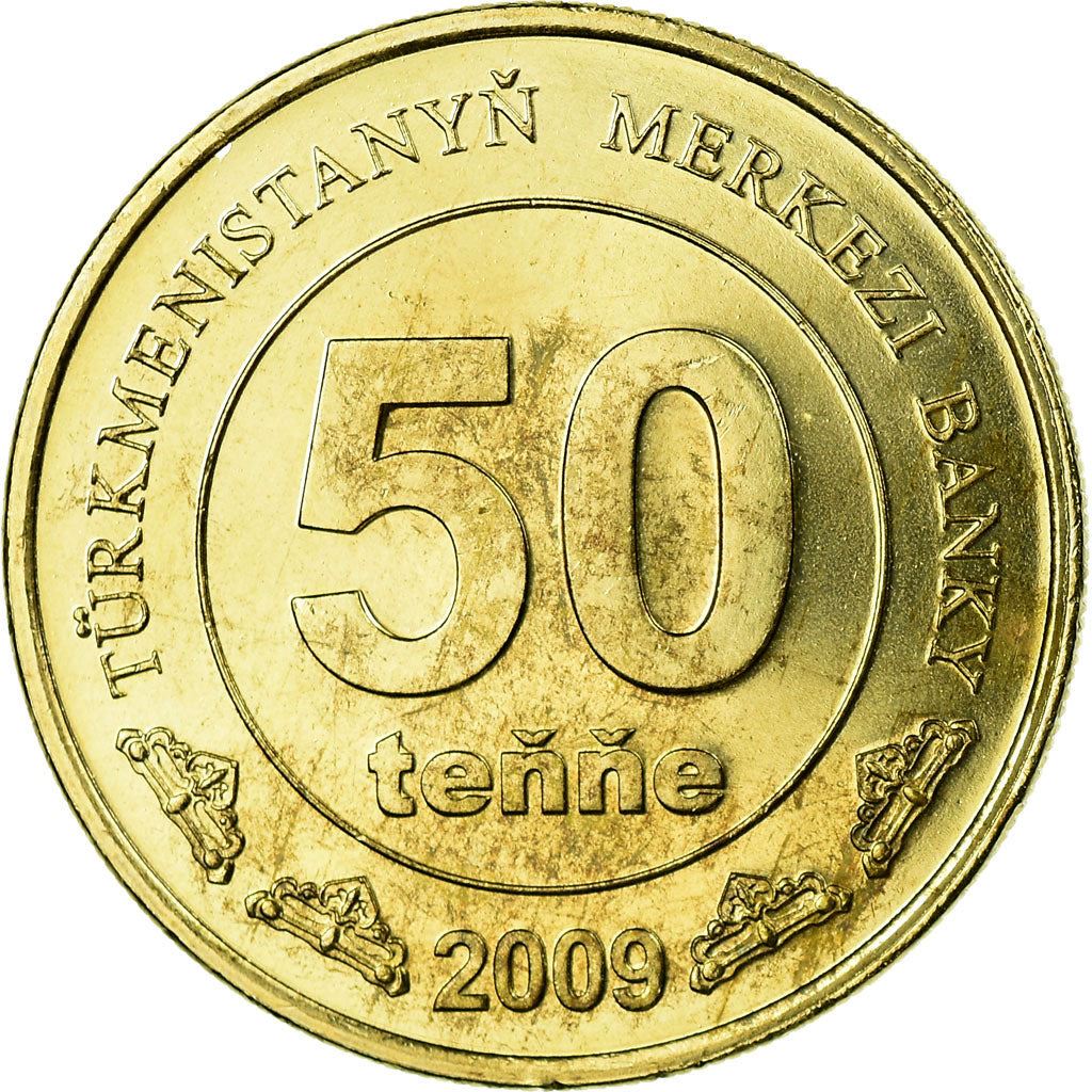 Turkmenistan 50 Tenne Coin | Independence Monument | KM100 | 2009