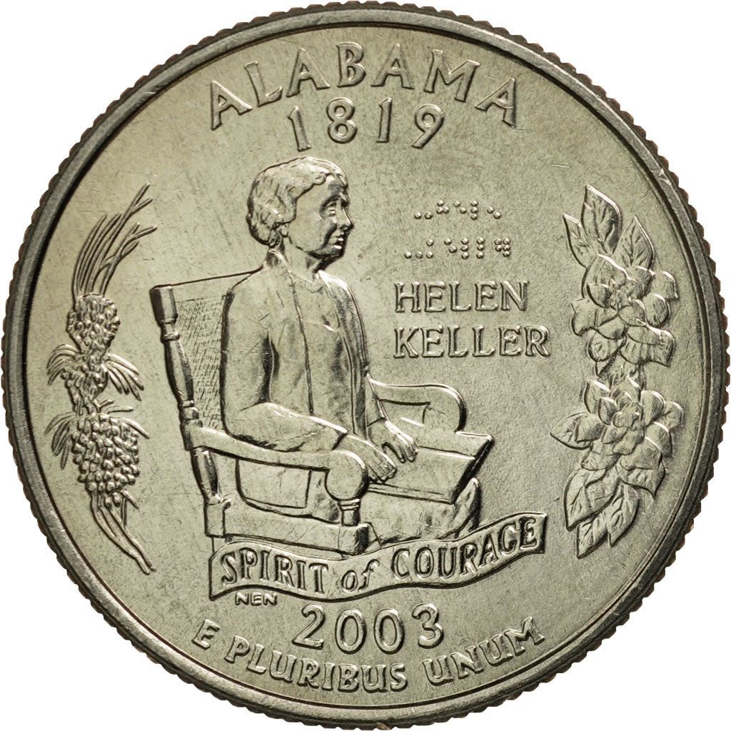 United States | 1/4 Dollar Coin | Alabama | Km:344 | 2003
