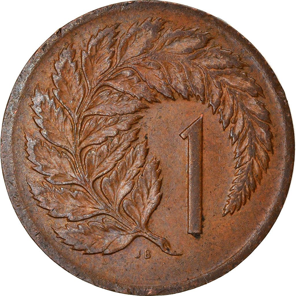 New Zealander 1 Cent Coin | Queen Elizabeth II | Silver Fern Leaf | KM31 | 1967 - 1985