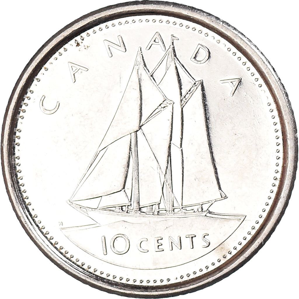 Canada | 10 Cents Coin | Nickel plated steel | Golden Jubilee | KM:447 | 2002