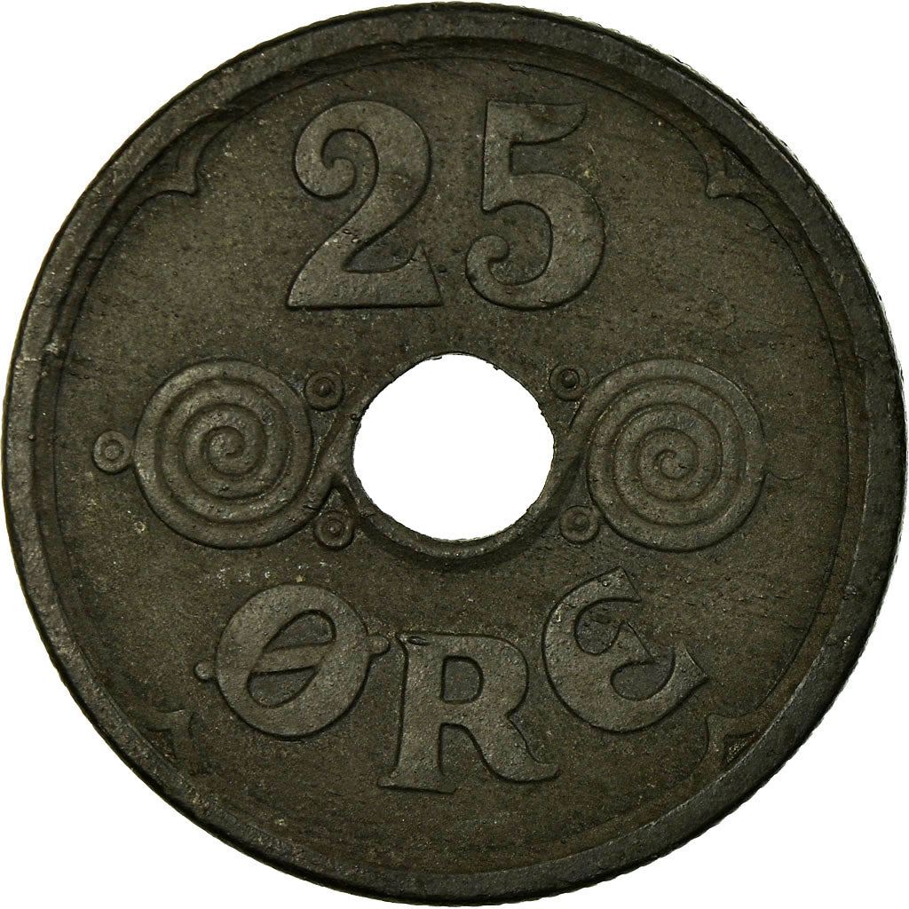 Denmark | 25 Ore Coin | Monogram | Km:823.2A | 1941 - 1945