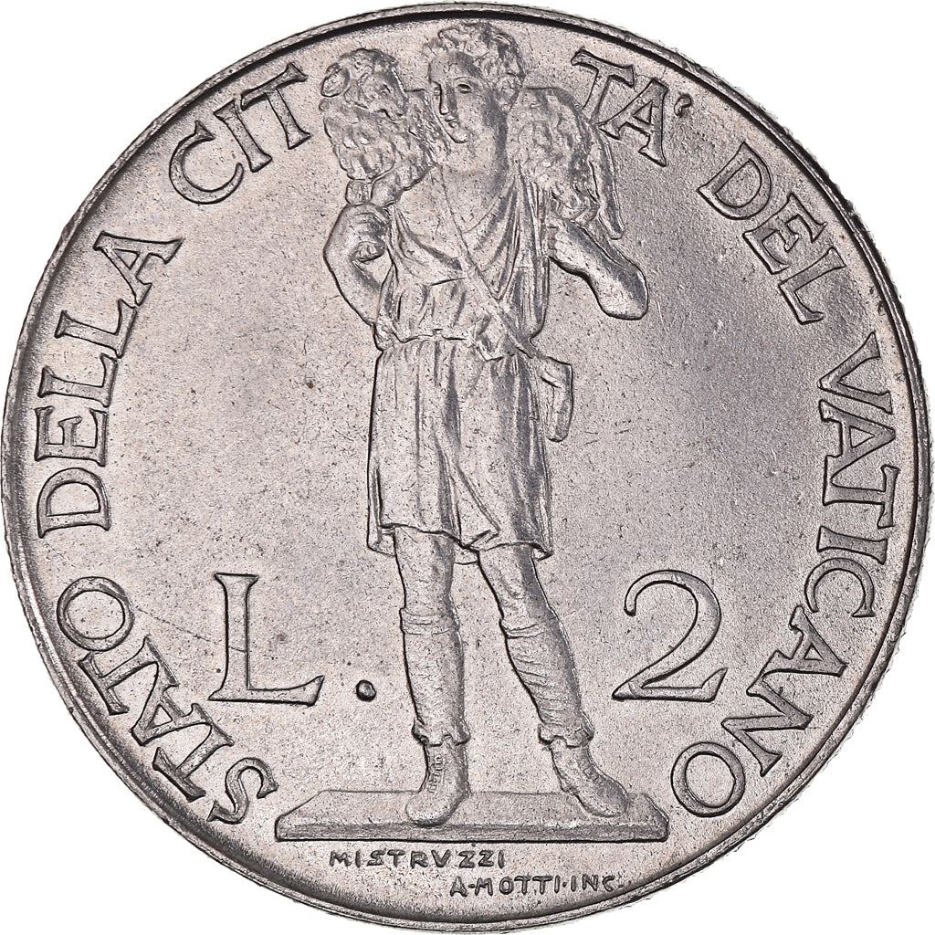 Vatican City | 2 Lire Coin | Pius XII | Km:27A | 1940 - 1941