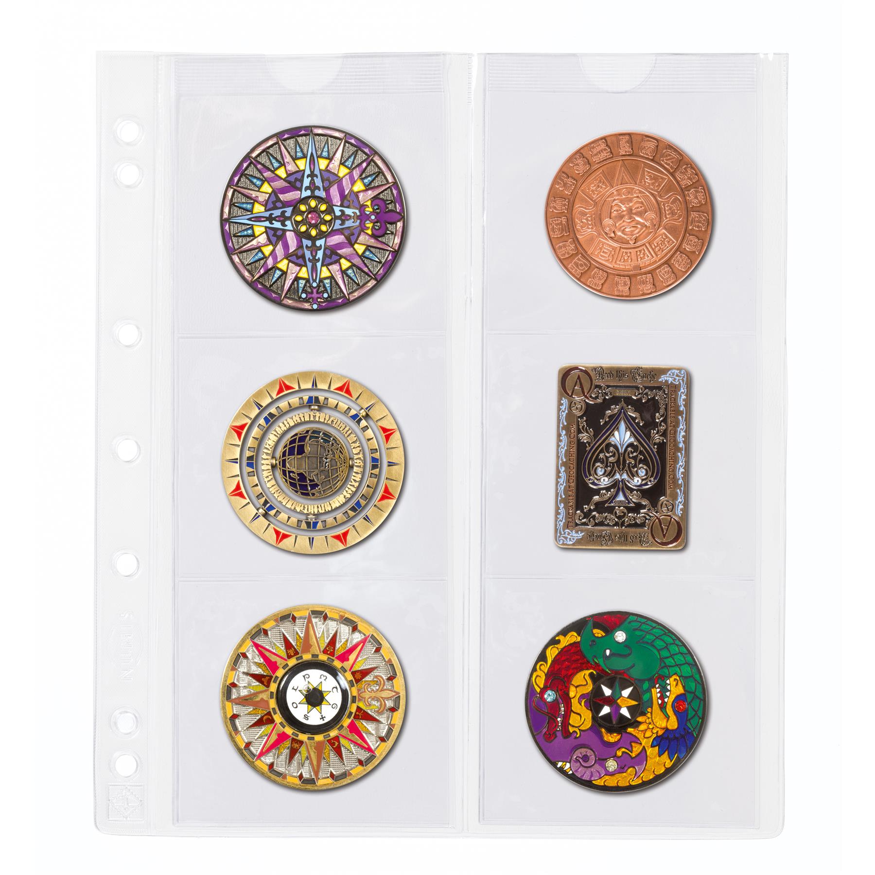 NUMIS Coin Sheets for Coin Albums | Packs of 5 | Different Pocket Configurations