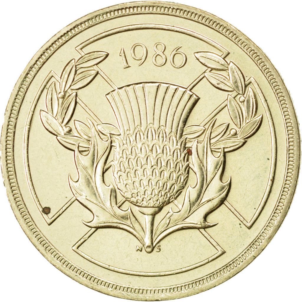 United Kingdom | 2 Pounds Coin | Commonwealth Games | Km:947 | 1986