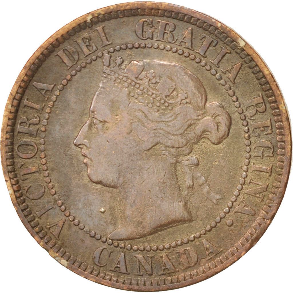 Canada | 1 Cent Coin | Bronze | Wreath | KM:7 | 1876-1901