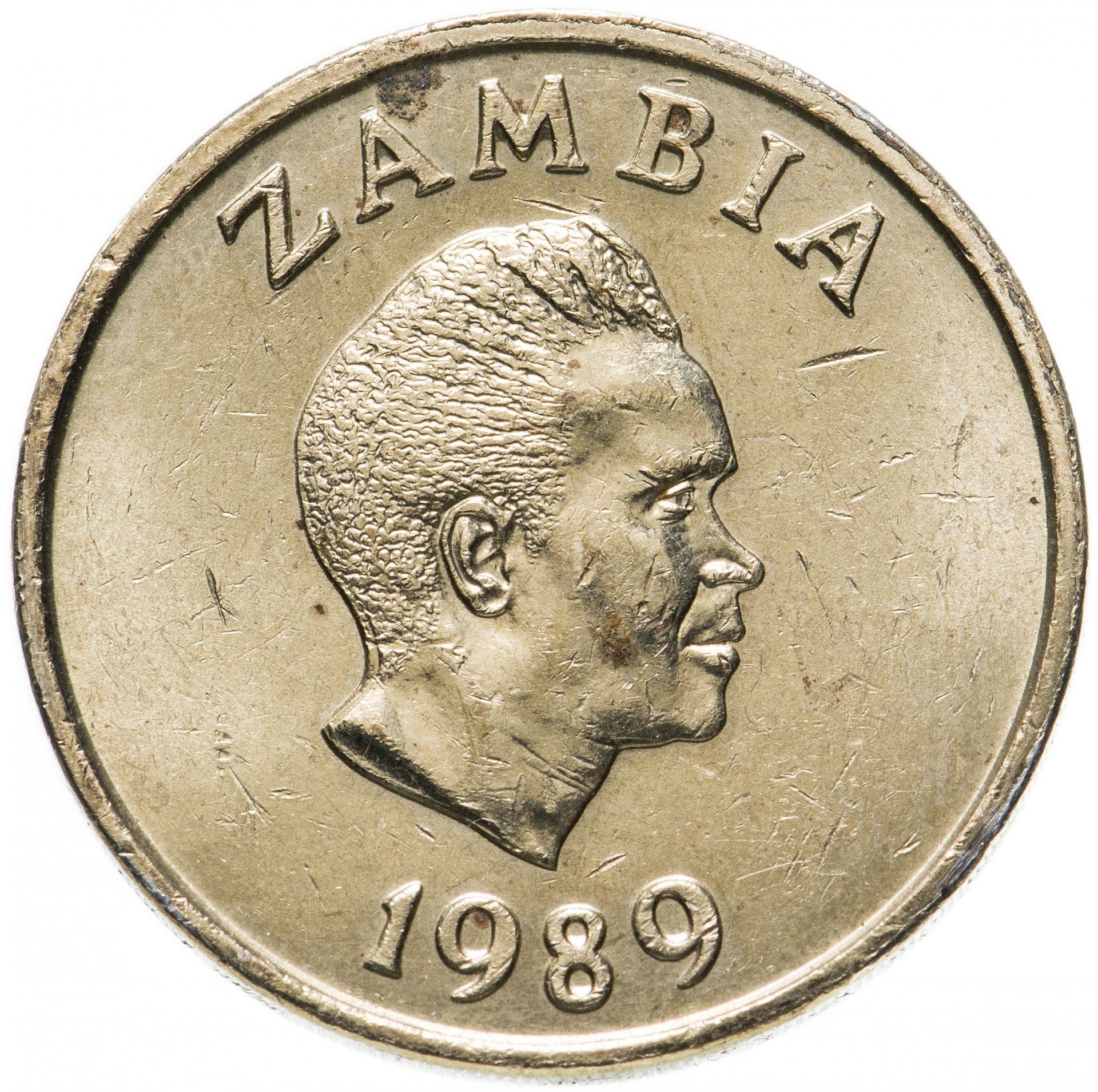 Zambia 1 Kwacha Coin | Taita Falcons | Kenneth Kaunda | KM26 | 1989