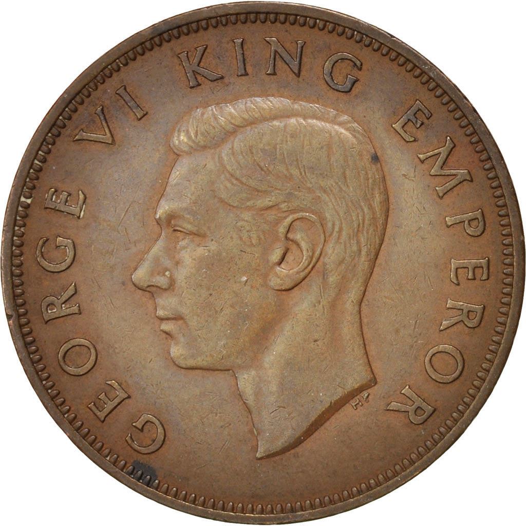 New Zealander 1 Penny Coin | King George VI | Tui Bird | KM13 | 1940 - 1947