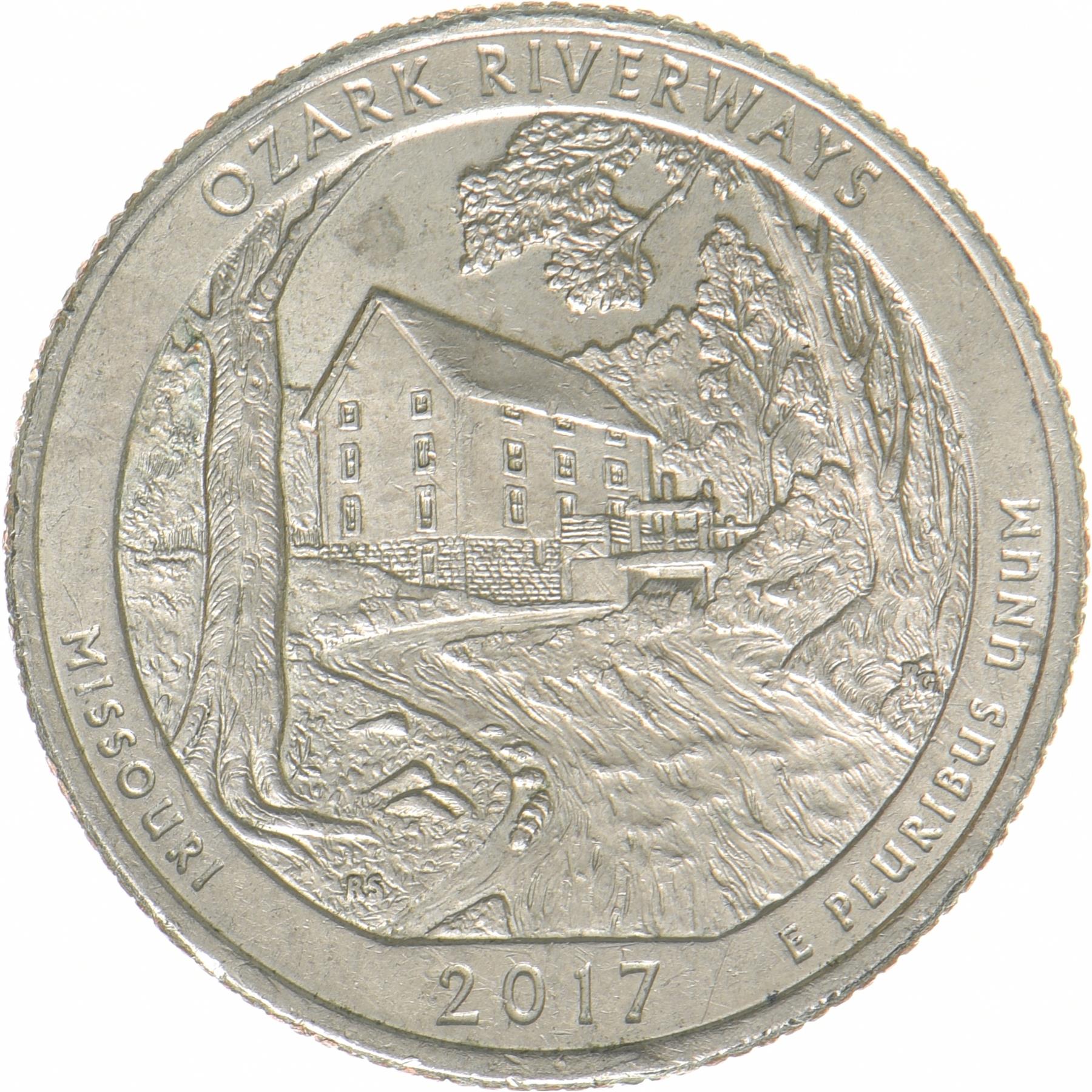 United States | 1/4 Dollar Coin | Alley Mill | KM:655 | 2017