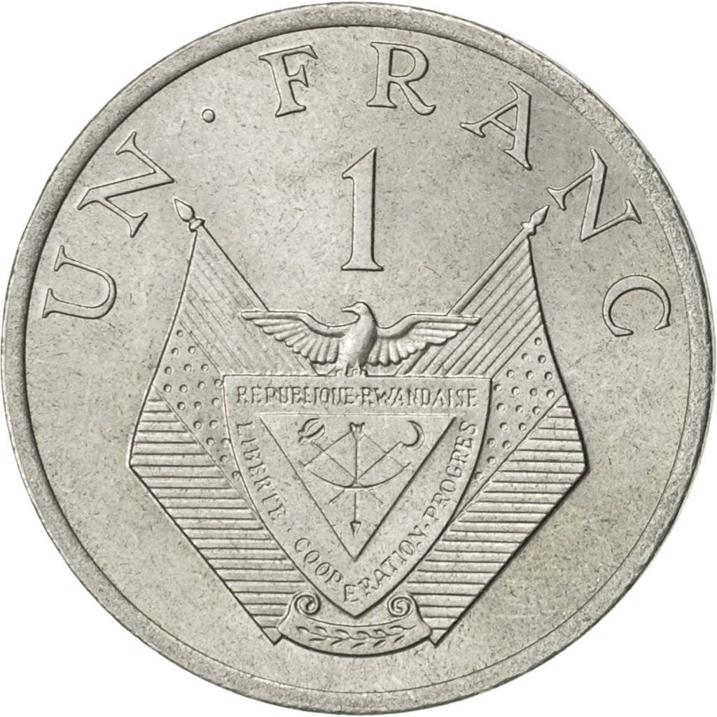 Rwanda | 1 Franc Coin | Millet Flower | Km:12 | 1974 - 1985