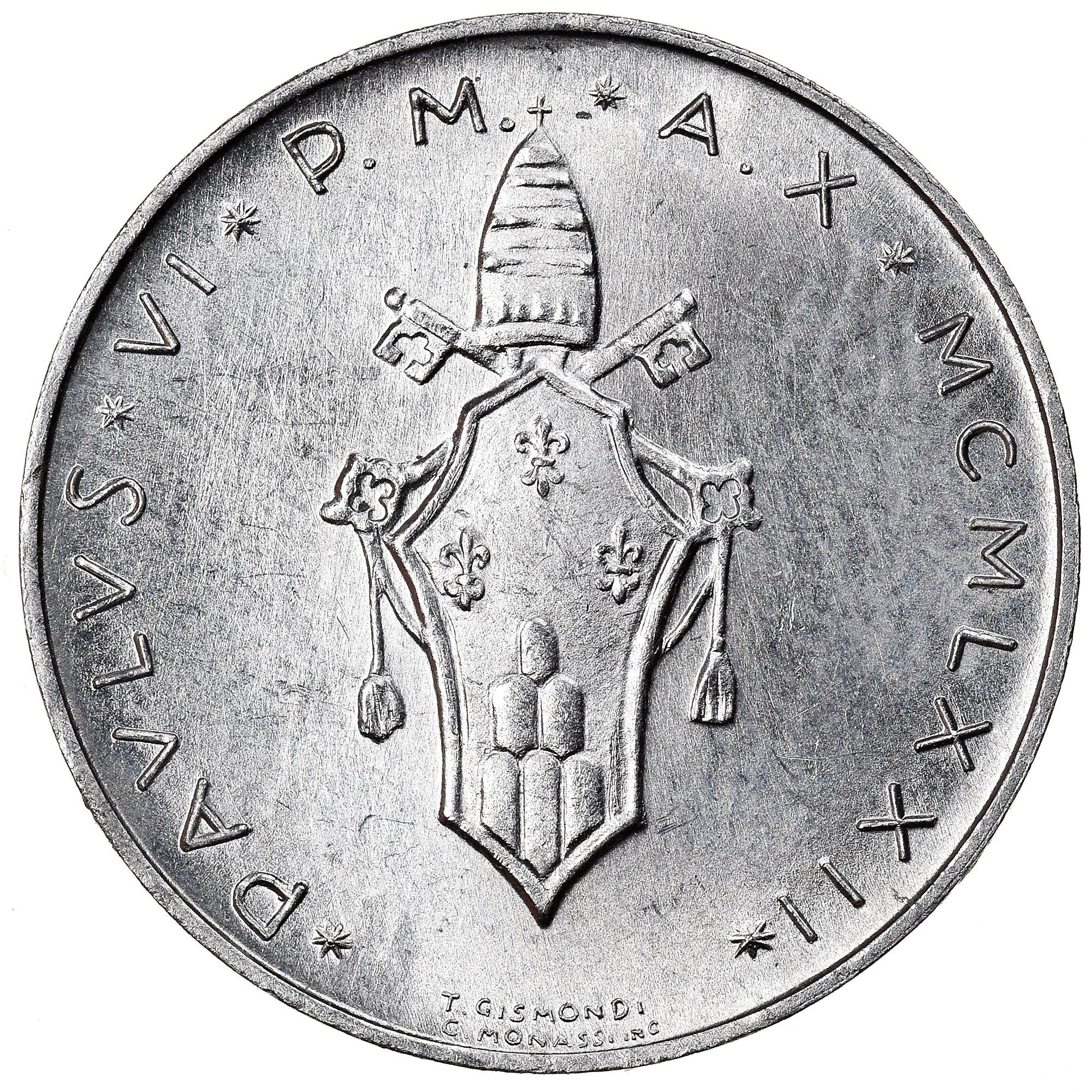 Vatican City | 1 Lira Coin | FAO | Aluminium | KM:116 | 1970-1977