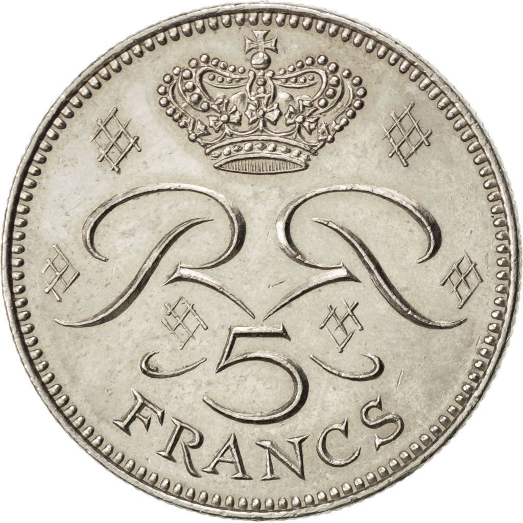 Monaco | 5 Francs Coin | Rainier III | Km:150 | 1970 - 1995