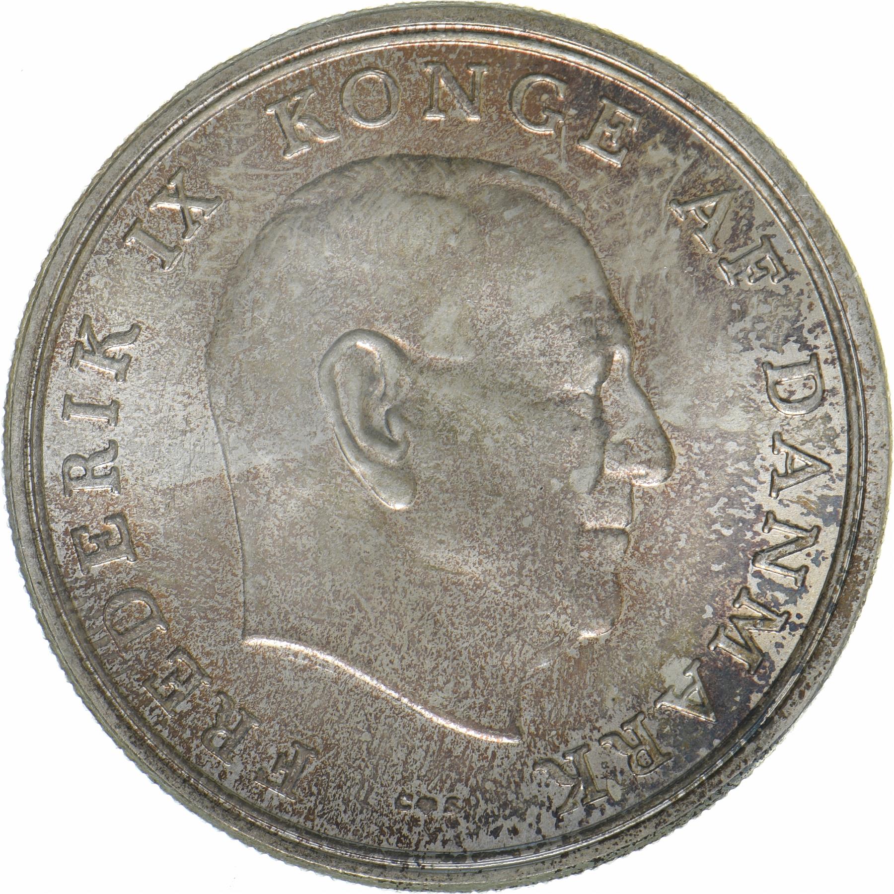 Denmark | 5 Kroner Coin | Silver | Wedding of Princess Anne Marie | KM:854 | 1964