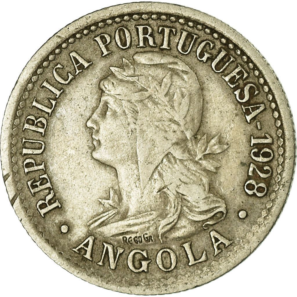 Angola | 10 Centavos / 2 Macutas Coin | Libertine | Km:67 | 1927 - 1928