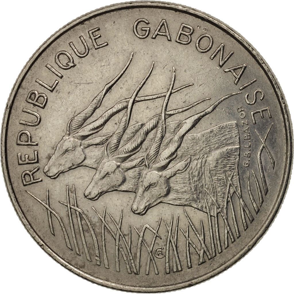 Gabon | 100 Francs Coin | Giant Eland | Km:12 | 1971 - 1972