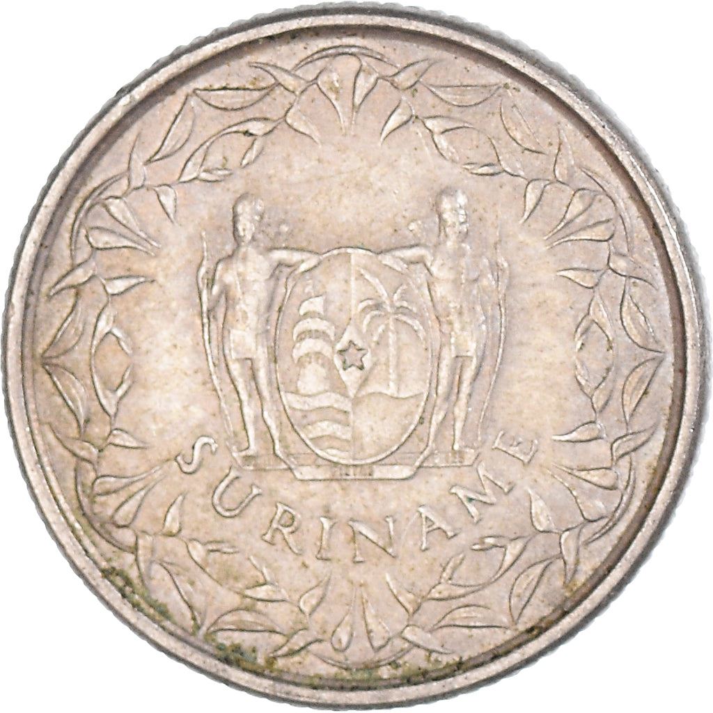 Suriname | 10 Cents Coin | Natives | Wreath | Km:13 | 1962 - 1986