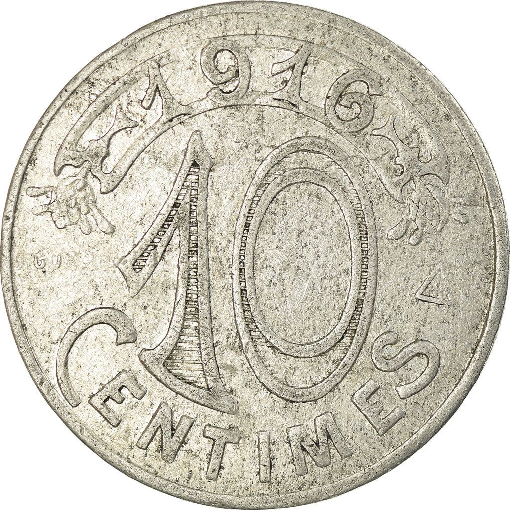 France Marseille | 10 Centimes Coin | Coat of Arms | Aluminium | Élie mon:10.2 | 1916