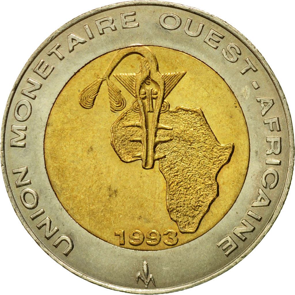Western African States | 250 Francs Cfa Coin | Emblem of Central Bank | Africa | Corn | Km:13 | 1992 - 1996