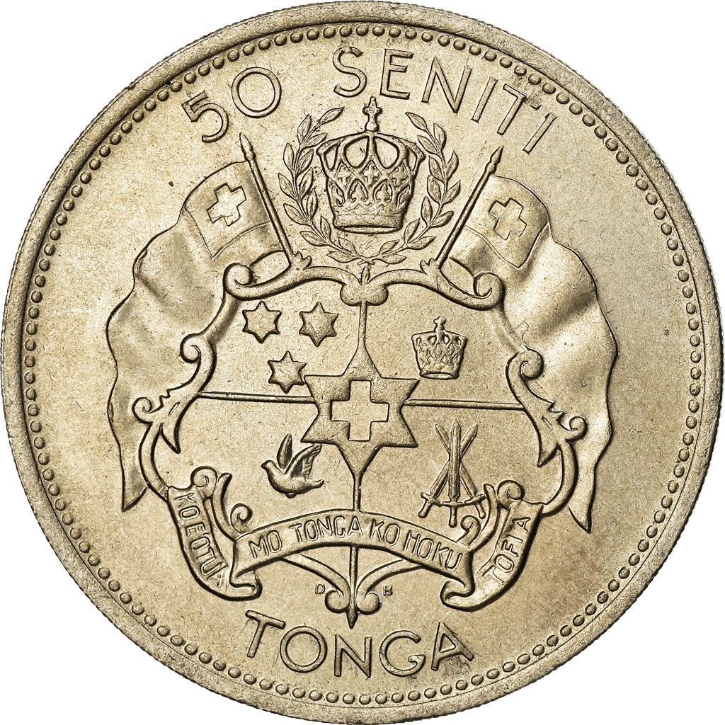 Tonga | Moneta da 50 Seniti | Re Tupou IV | Stella | KM:32 | 1968