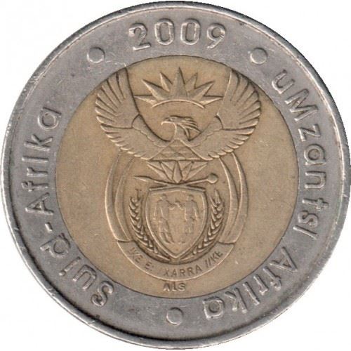 South Africa | 5 Rand Coin | Animals | Wildebeest | Gnu | Km:470 | 2009