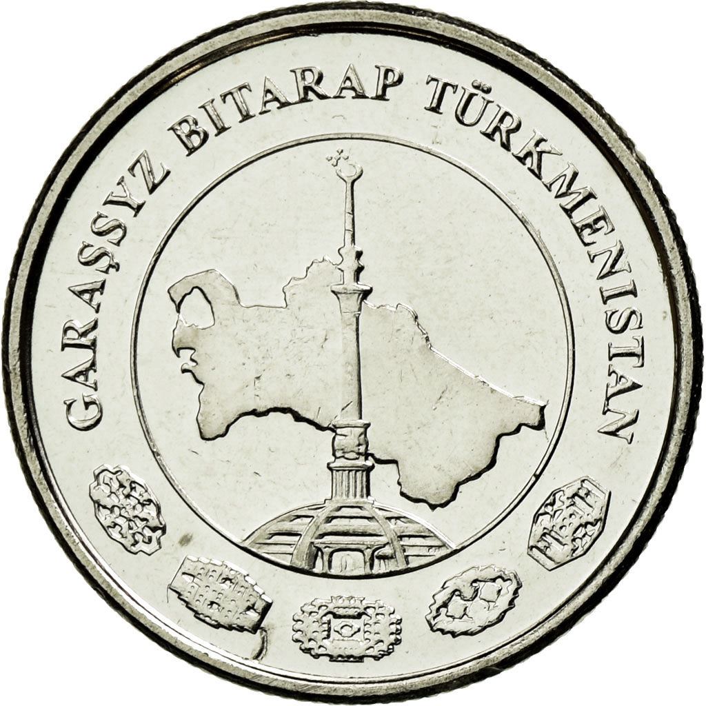 Turkmenistan 2 Tenne Coin | Independence Monument | KM96 | 2009