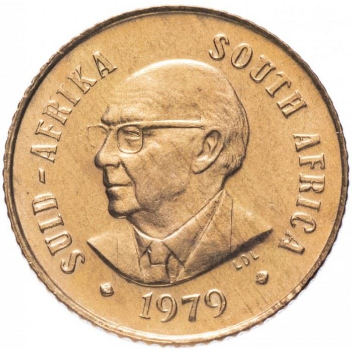 South Africa 1 Cent Coin | Nicolaas J. Diederichs | KM98 | 1979
