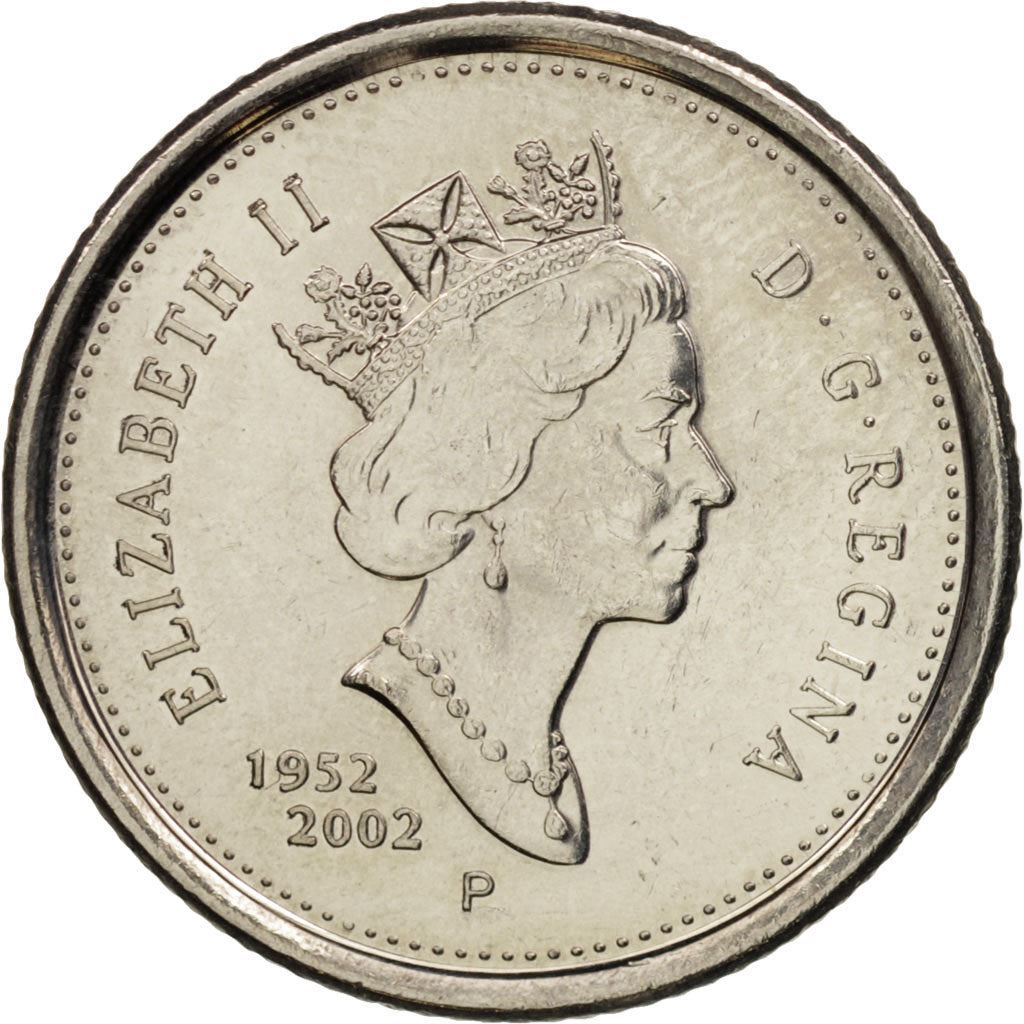 Canada | 10 Cents Coin | Nickel plated steel | Golden Jubilee | KM:447 | 2002