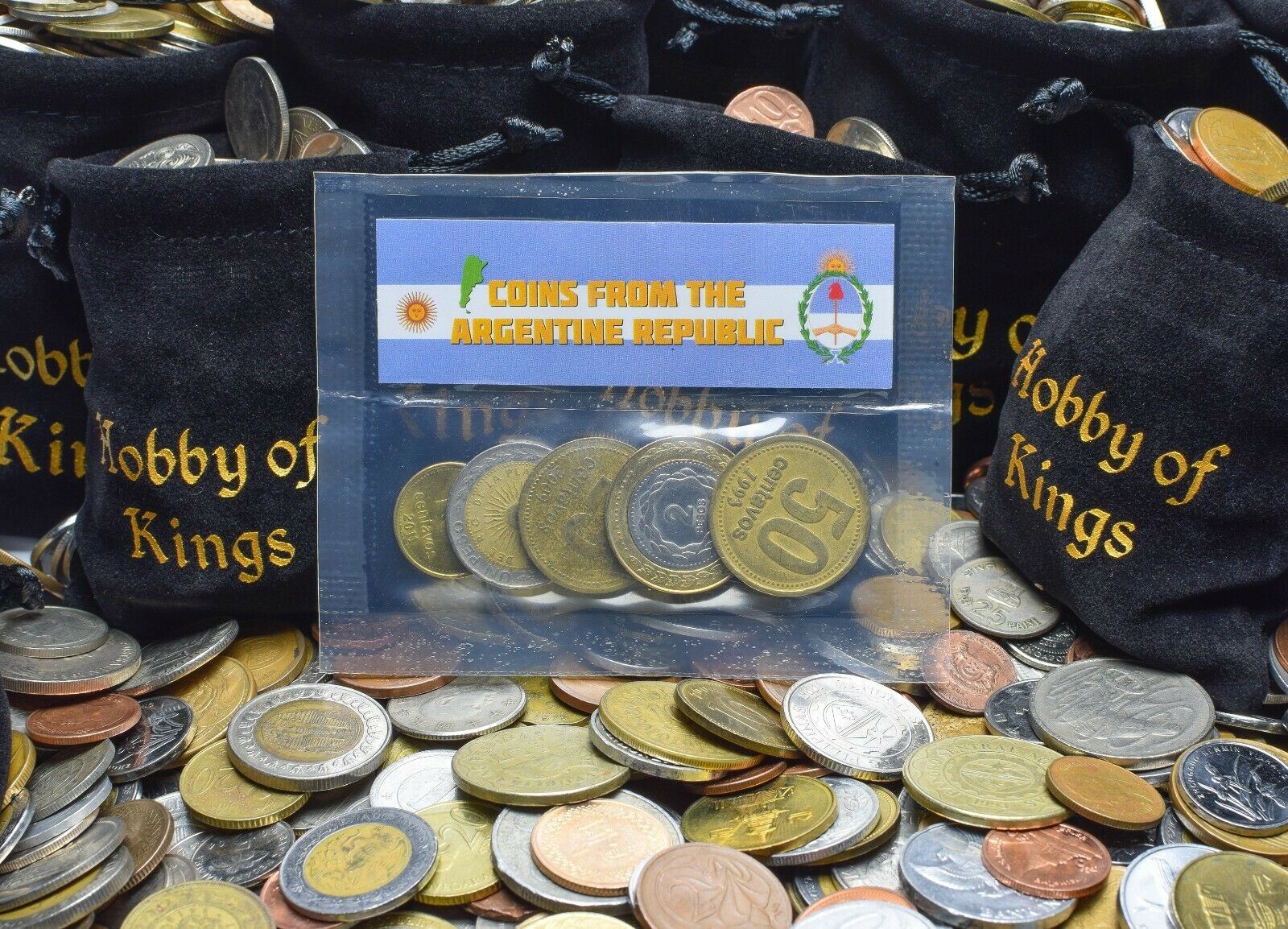 5 Argentinian Coins Centavos Pesos Mixed Currency From Argentina 1954-2021