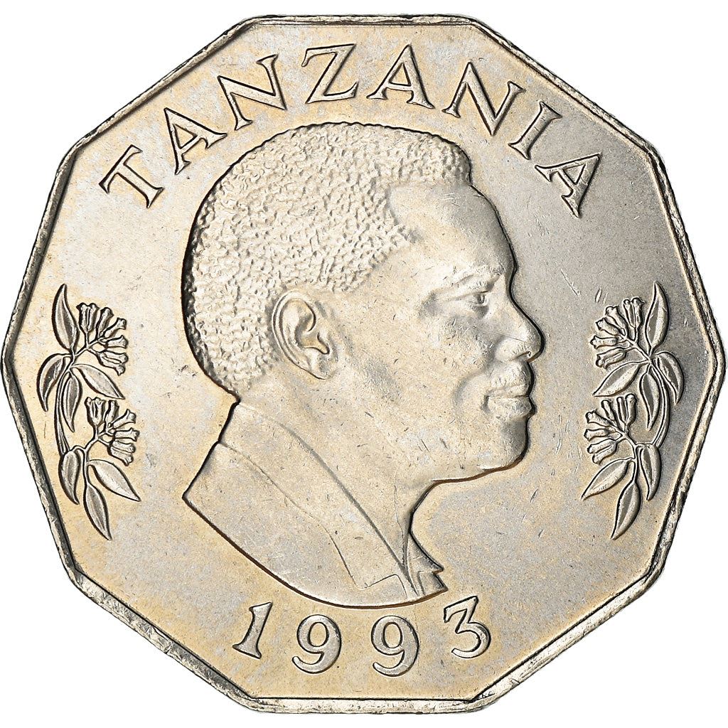 Tanzania | 5 Shilingi Coin | Cow | Corn | Km:23A | 1990 - 1993