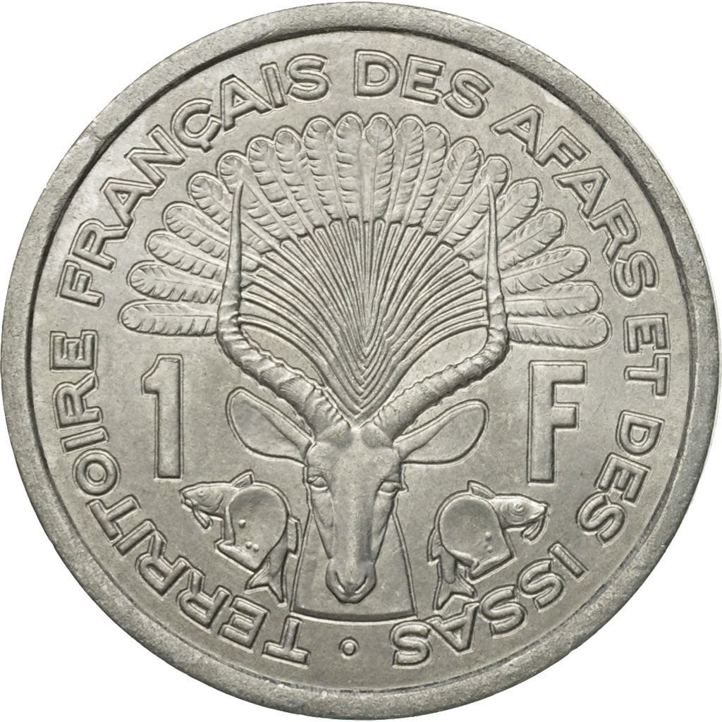 Afars and Issas | 1 Franc Coin | Marianne | Lyre Antelope | Km:16 | 1969 - 1975