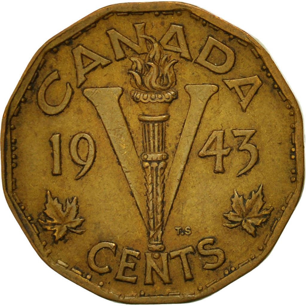 Canada | 5 Cents Coin | Tombac | KM:40 | 1943