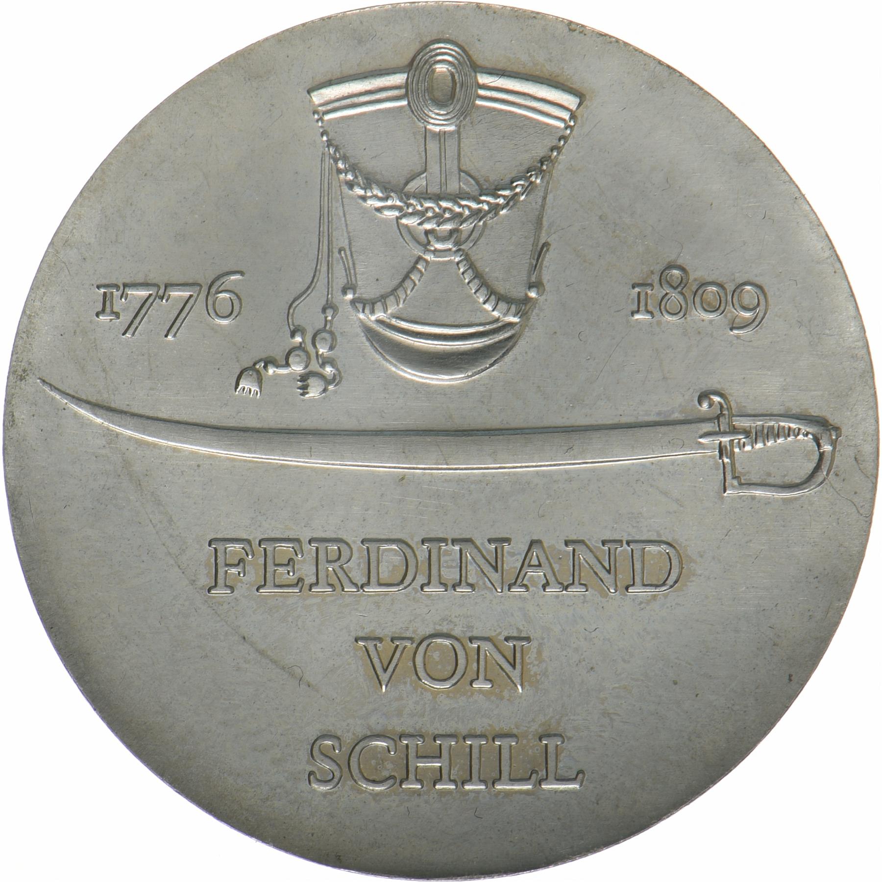 German Democratic Republic | 5 Mark Coin | Ferdinand von Schill | KM:60 | 1976