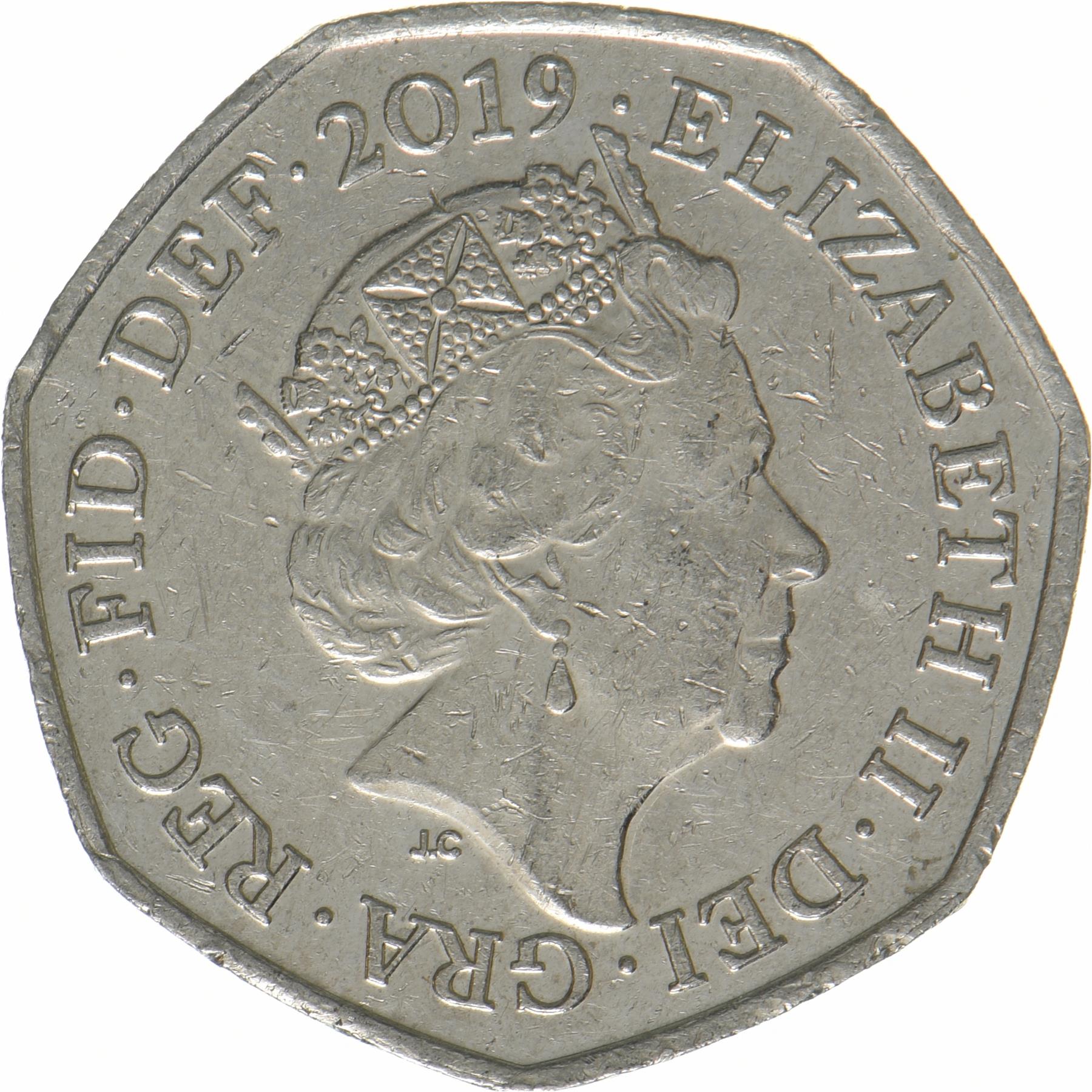 United Kingdom | 50 Pence Coin | Elizabeth II | KM:1337 | 2015 - 2022