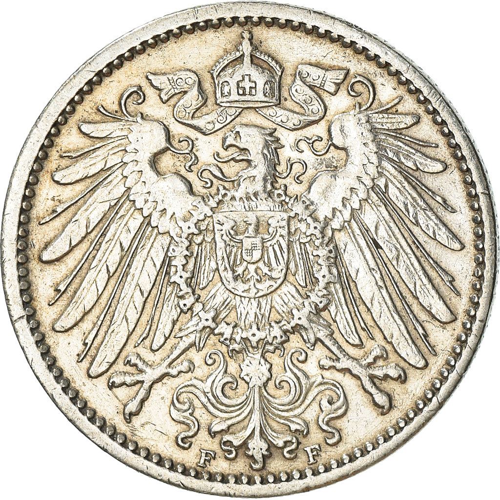German Empire 1 Mark Coin | Deutsches Reich | Wilhelm II | Type 2 - Small Shield | KM14 | 1891 - 1916