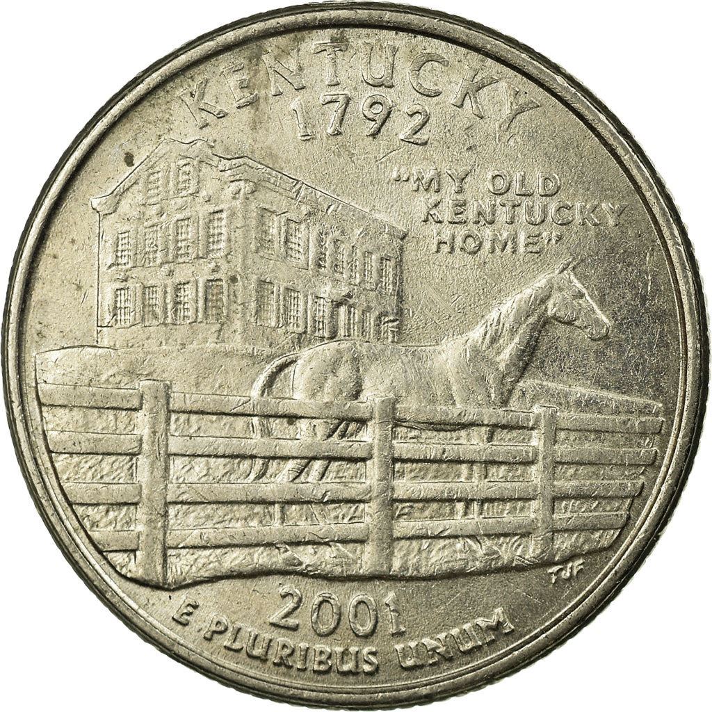 United States | 1/4 Dollar Coin | Kentucky | Km:322 | 2001