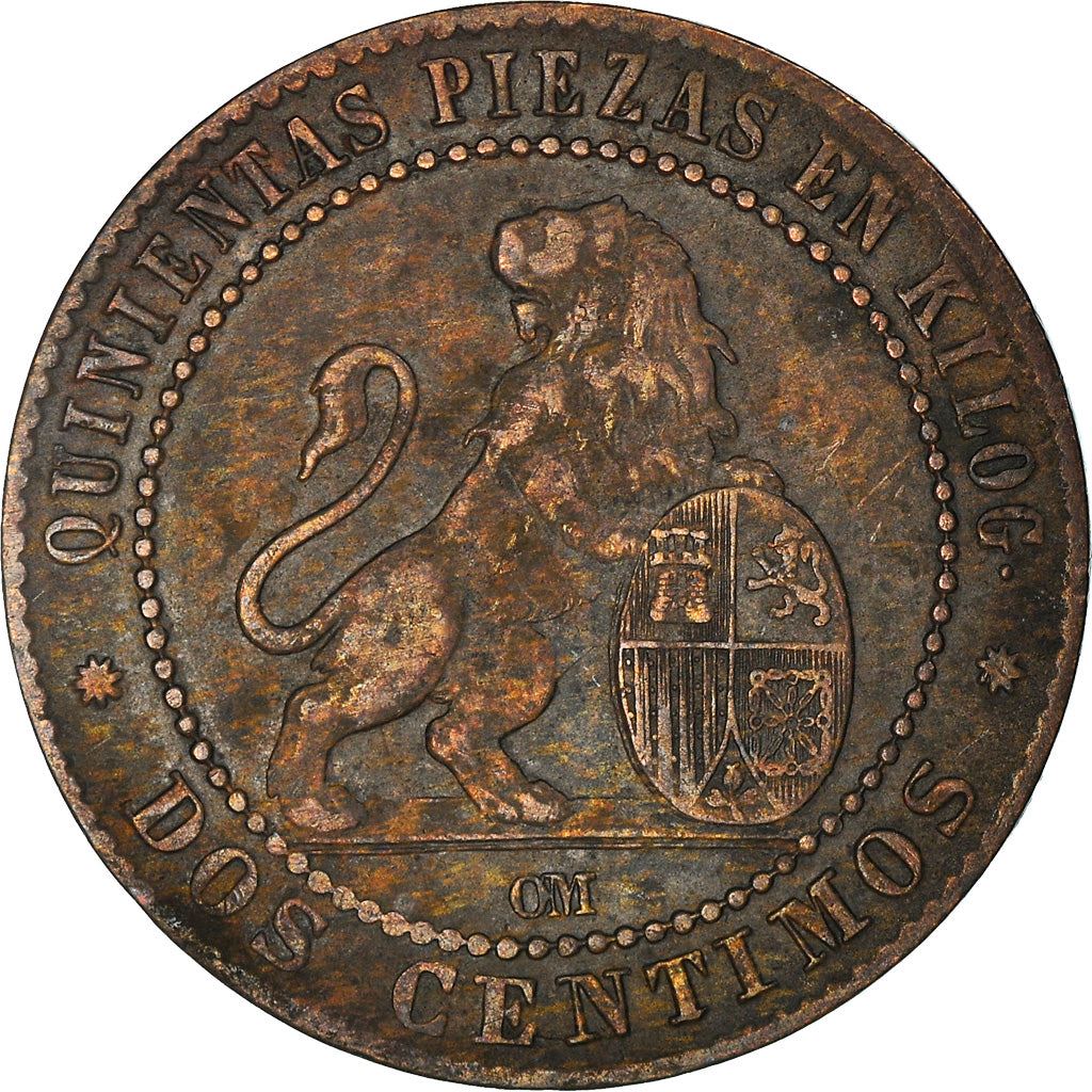 Spain 2 Centimos Coin | Provisional Government | KM661 | 1870