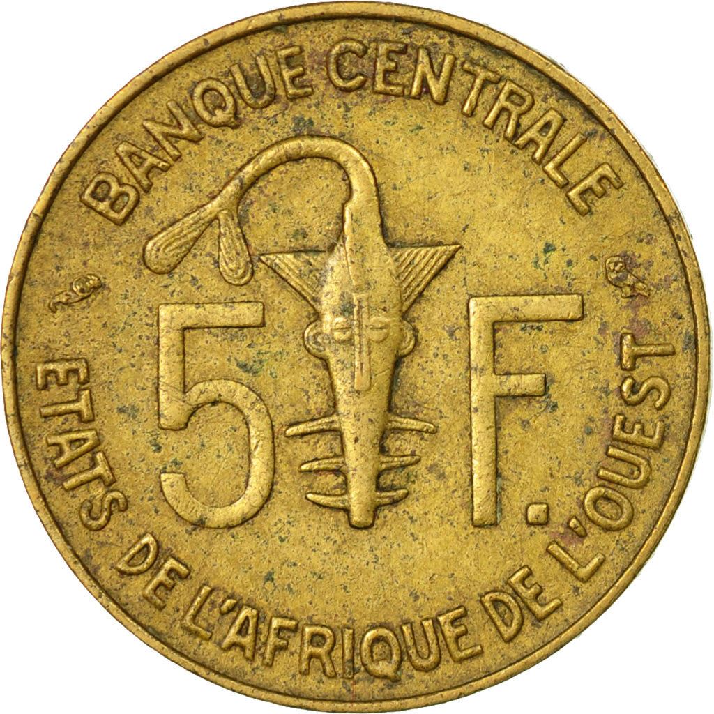 Western African States | 5 Francs Cfa Coin | Emblem of Central Bank | Gazelle | Km:2 | 1960