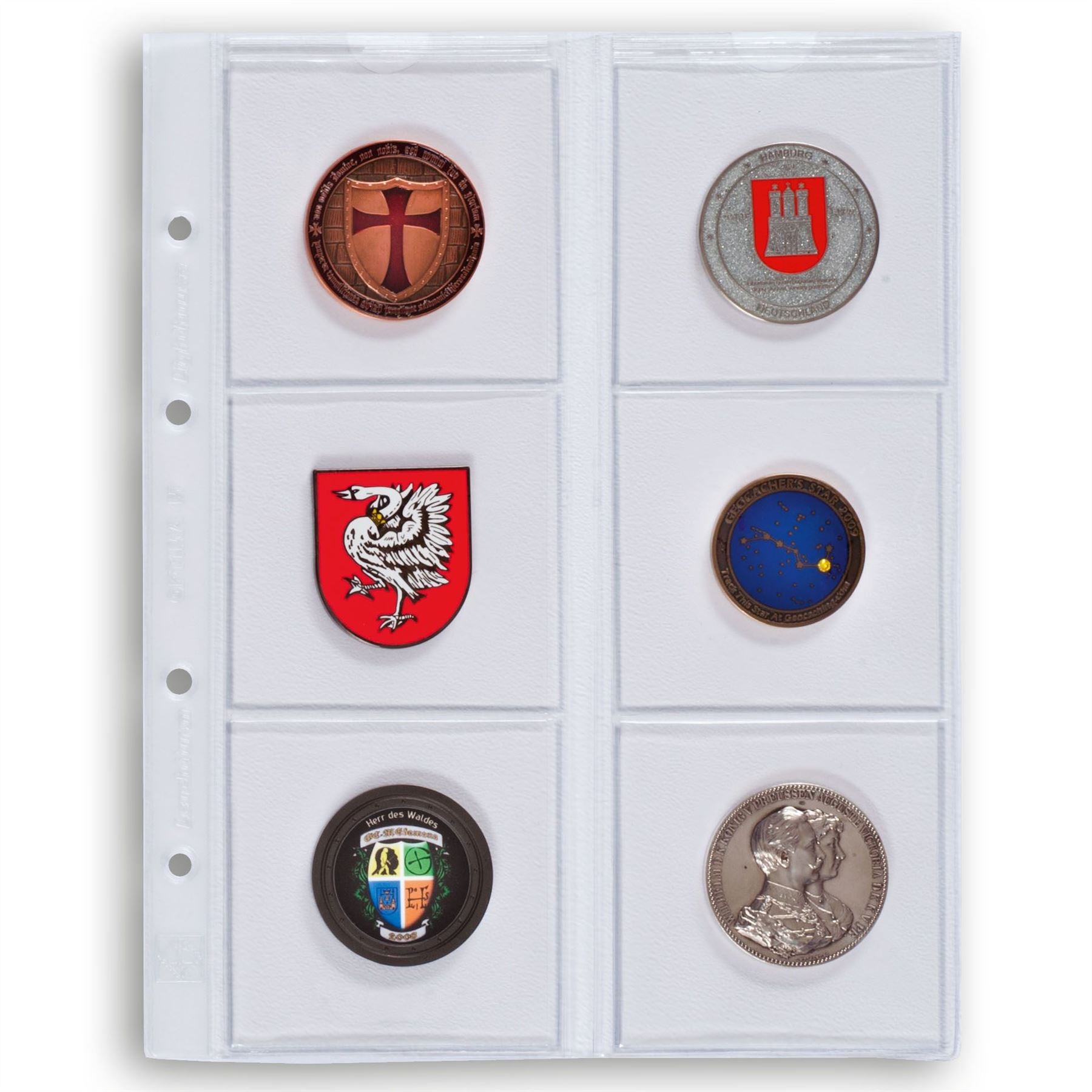 OPTIMA Coin Sheets for Ring Binders | Packs of 5 | Different Pocket Configurations