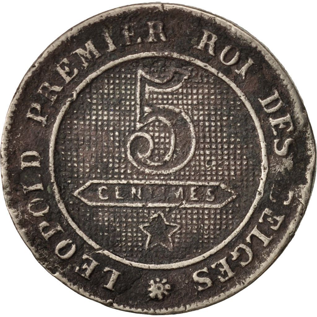 Belgien | 5-Centimes-Münze | Leopold I. | Kupfernickel | KM:21 | 1861–1864