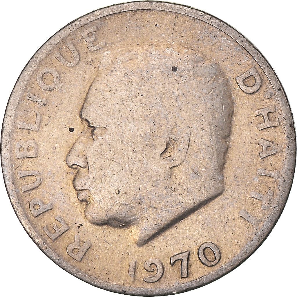 Haiti | 10 Centimes Coin | Francois Duvalier | Cannon | Km:63 | 1958 - 1970
