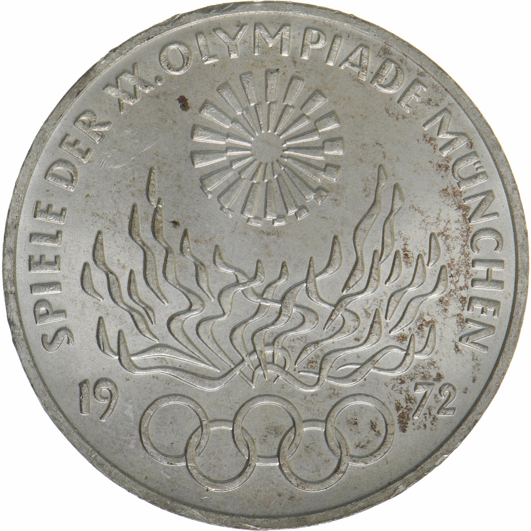 Federal Republic of Germany | 10 Deutsche Mark Coin | Olympic Games | KM:135 | 1972