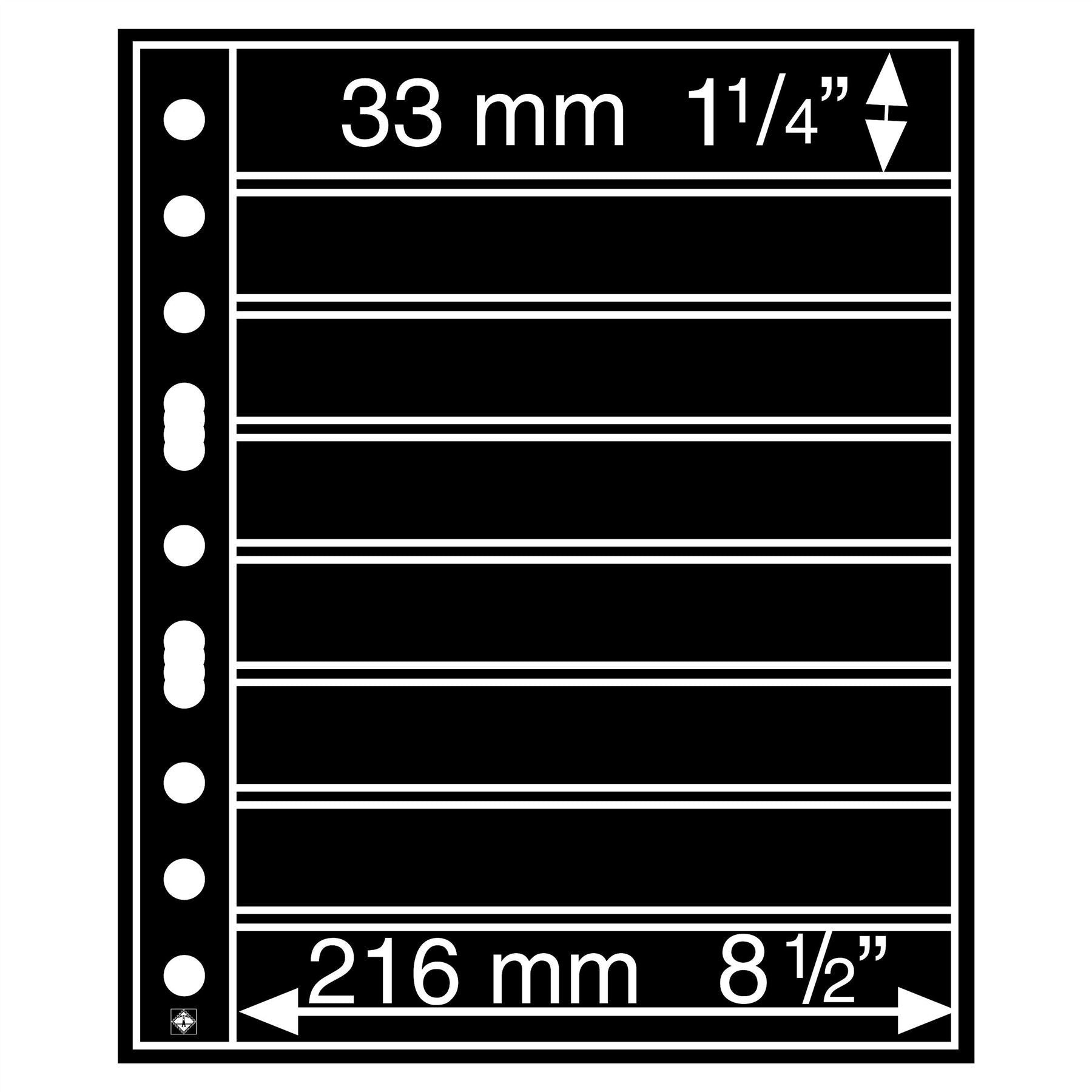 GRANDE Pocket Sheets for Ring Binders | Packs of 5 | Different Pocket Configurations | 2 Colors Available