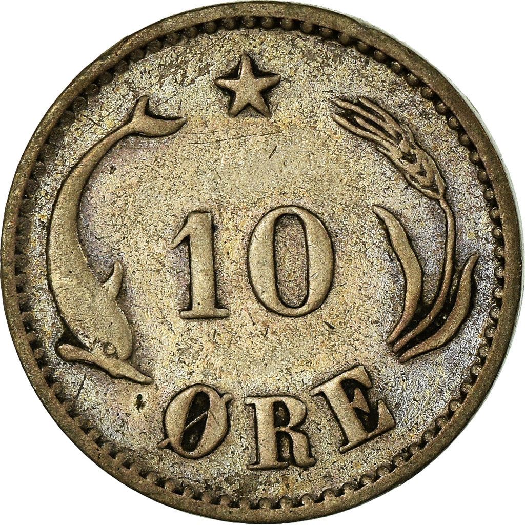 Denmark | 10 Ore Coin | Christian IX | Km:795 | 1874 - 1905