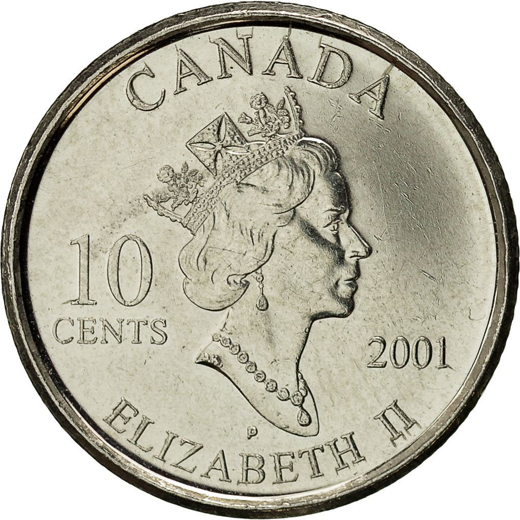 Canada | 10 Cents Coin | Volunteers | Nickel plated steel | KM:412 | 2001