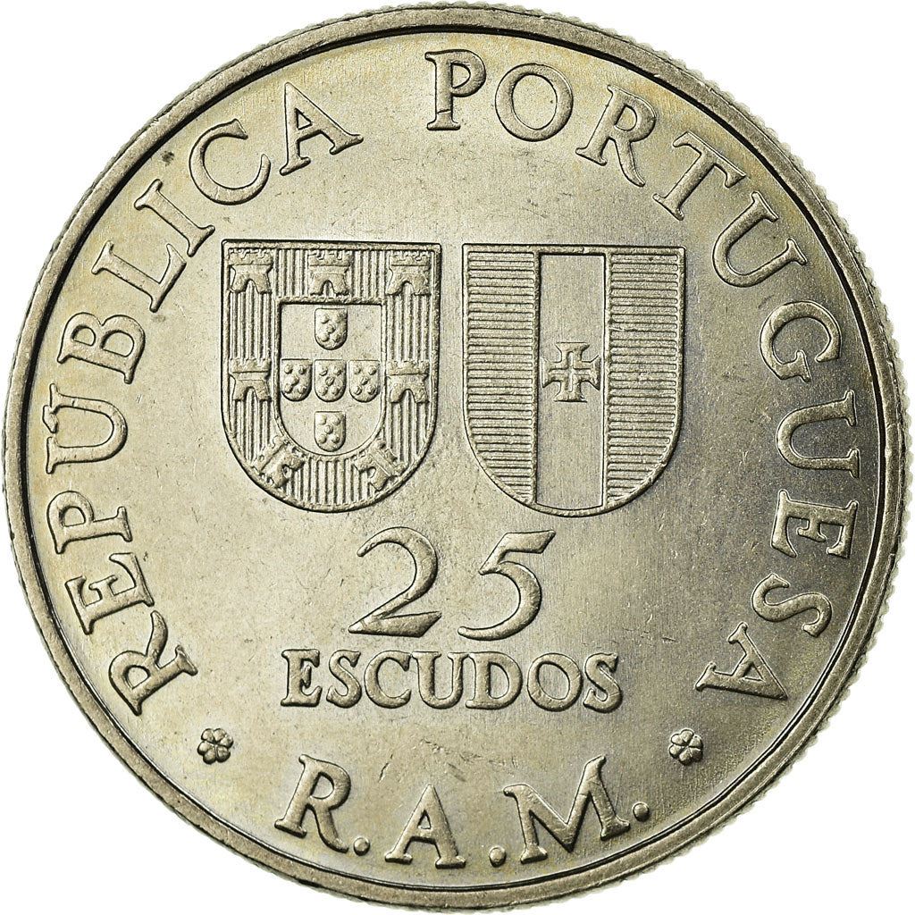 Portugal | 25 Escudos Coin | João Zarco | Km:4 | 1981