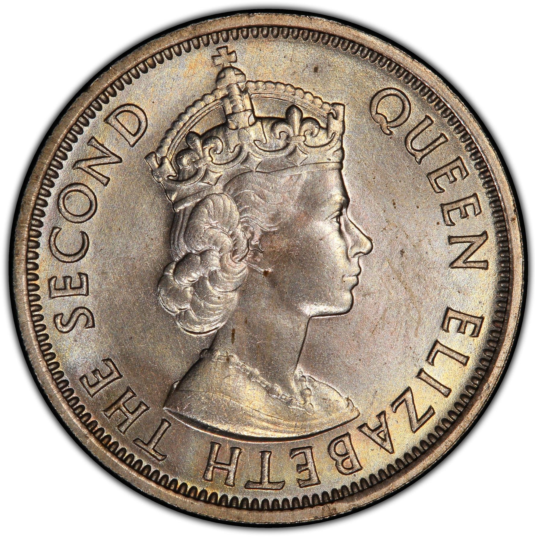 British West Africa | 3 Pence Coin | Wreath | Elizabeth II | KM:35 | 1957